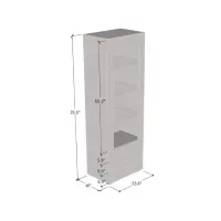 Vitrina Multiusos TU MESITA Kitus color Duna 1 puerta 3 cajones