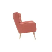 Sillón Nórdico Anahí efecto aterciopelado color Rojo TU MESITA