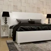 Cabecera de Cama Sonia color Blanco con repisas TU MESITA