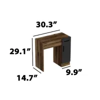 Tocador Juvenil TU MESITA Renzo color Marrón/Negro 1 cajón 2 puertas