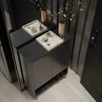 Zapatera Recibidor Ilka color Negro 2 puertas TU MESITA