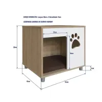 Casa Para Perros Pekin color Marrón/Blanco TU MESITA