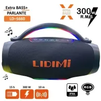 Parlante Portátil Super Lidimi LD-S660 300W Led RGB Bluetooth USB
