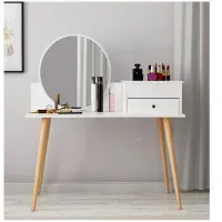 Tocador Vintage TU MESITA Aria color Blanco 1 cajón 1 puerta