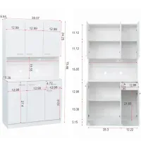 Mueble de Microondas mas Repostero Pierina color Blanco TU MESITA