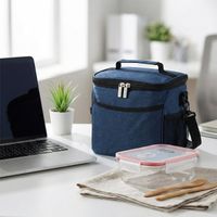 LONCHERA PYREX EJECUTIVO AZUL TÉRMICA TAPER 650ML