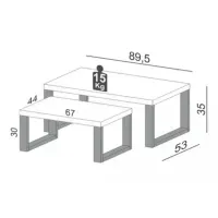 Mesa de Centro Moderna Dúo Mesias