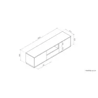 Mesa de Tv 2 puertas 1 cajón Prost color Duna TU MESITA
