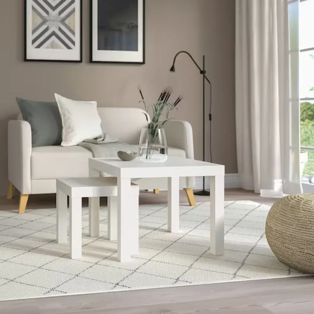 Set de 2 Mesas Auxiliares Minimalistas Bibéi Blanco