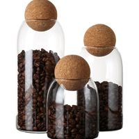 Set De 3 Frascos Minimalista Con Tapa De Corcho Style