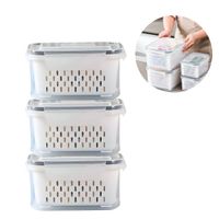 Set de 3 Tápers Hermético Con Escurridor De 4 Litros