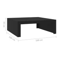 Mesa de Centro Cuadrada TU MESITA Yanira color Negro