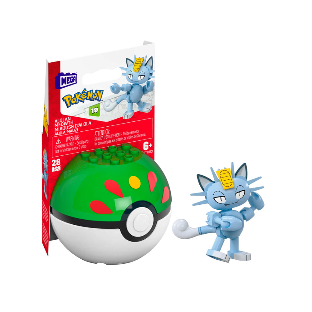 Pokemon Mega Alolan Meowth Ball 28 Piezas
