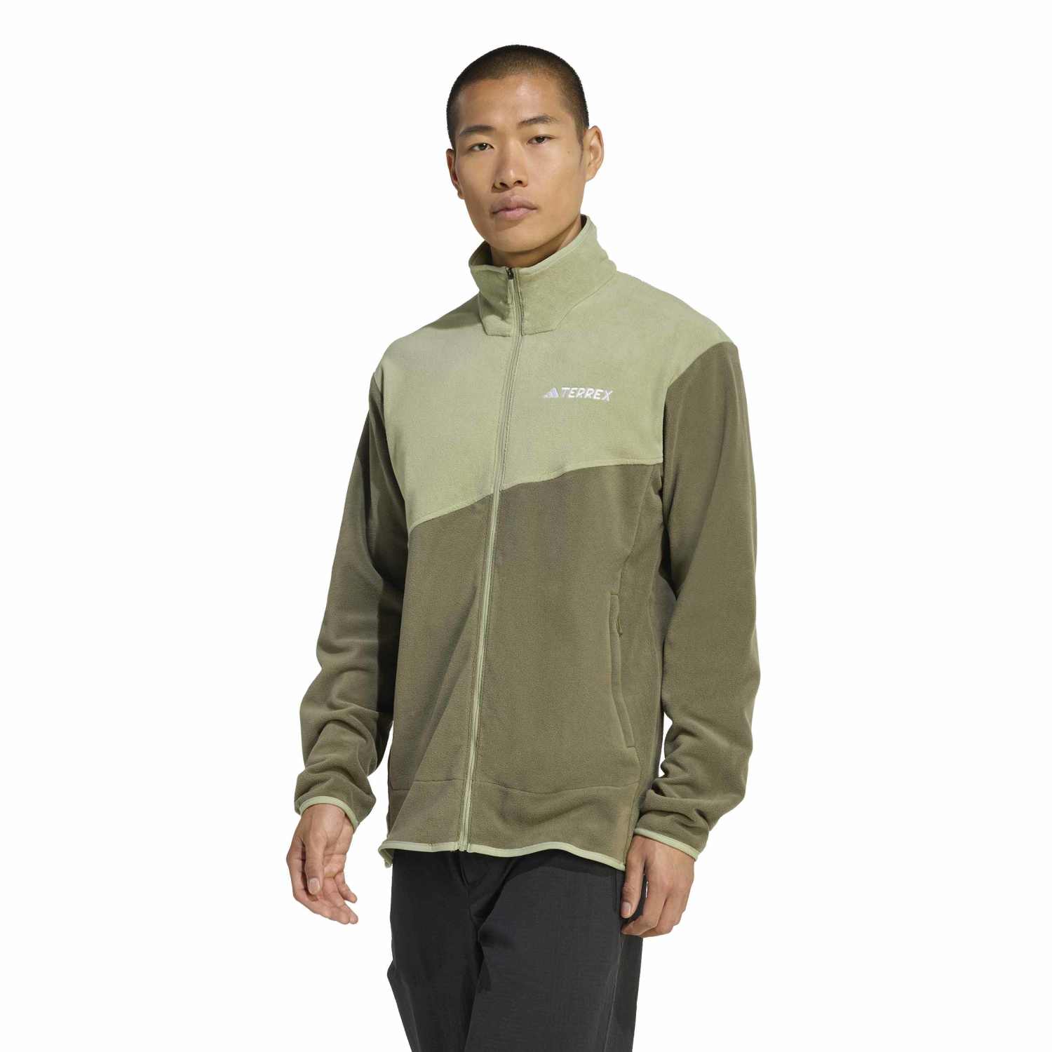 Casaca Deportiva Adidas Hombre Mt Fz Fleece Ka6957 Verde