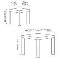 Set de 2 Mesas Auxiliares Minimalistas Bibéi Negro y Blanco