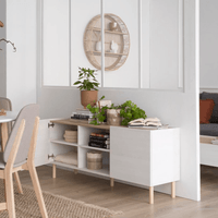 Mesa de TV Minimalista Arhbo Blanco 140 cm