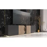 Mesa de TV Moderna Power color Negro/Duna TU MESITA