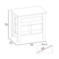 Mesa Auxiliar de Cocina TU MESITA Marlon color Blanco/Gris en Melamina 18mm