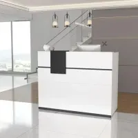 Mueble Counter para Recepción Moderno Simón Blanco