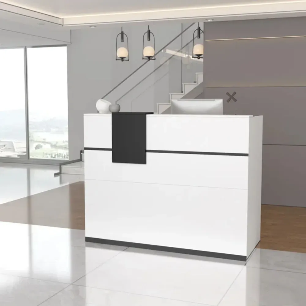 Mueble Counter para Recepción Moderno Simón Blanco