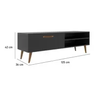 Mesa para TV práctica 1 cajon Xanadú color Negro TU MESITA