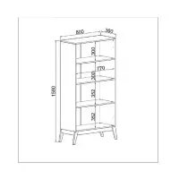 Vitrina Clásica TU MESITA London color Duna/Negro 2 puertas