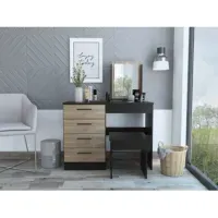 Tocador Contemporáneo Laiz Marrón 126cm