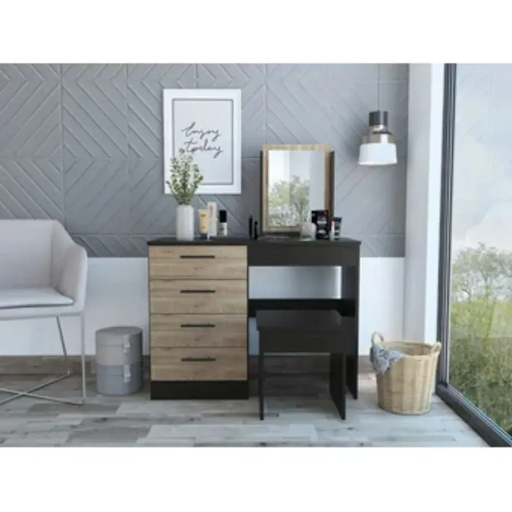 Tocador Contemporáneo Laiz Marrón 126cm