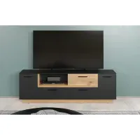 Mesa de Tv Moderna Merlina color Negro/Marrón TU MESITA