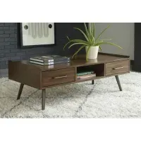 Mesa de Centro Rústica Majer 4 cajones color Marrón TU MESITA