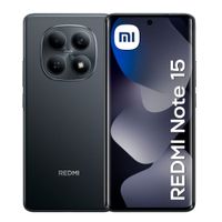 Celular Xiaomi Redmi Note 15 4G 256GB, 8GB RAM, cámara principal 108MP + 2MP, frontal 20MP, 6.7"", negro