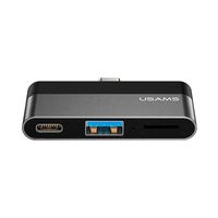 Adaptador Type-C Mini HUB USAMS a  Type-C+USB 3.0 + Micro SD