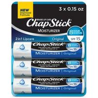 Bálsamo Labial ChapStick Hidratante 0.15 oz Pqte x 3