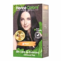 Tinte para Cabello HENNA COLOR Negro 68% Caja 1un