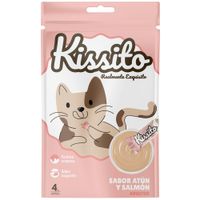 Alimento Húmedo para Gato KISSITO Adulto Snack Sabor Atún y Salmón Pouch 56g