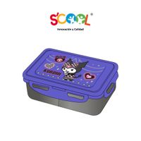 Táper SCOOL Pp Rect 640ml C/Div Kuromi