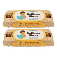 Pack Huevos Pardos GALLINAS LIBRES Bandeja 12un x 2un
