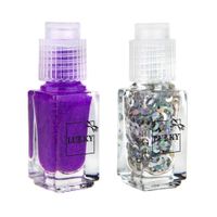 Esmalte 2 en 1 color purple LUKKY