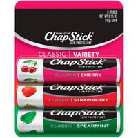 Bálsamo Labial CHAPSTICK de Cereza, Fresa y Menta Tubo 3un