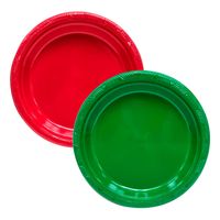 Plato OLEGO #7 Verde/Rojo 12un
