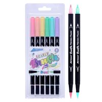 MARCADORES DUAL BRUSH PASTEL X 6 UND ARTESCO