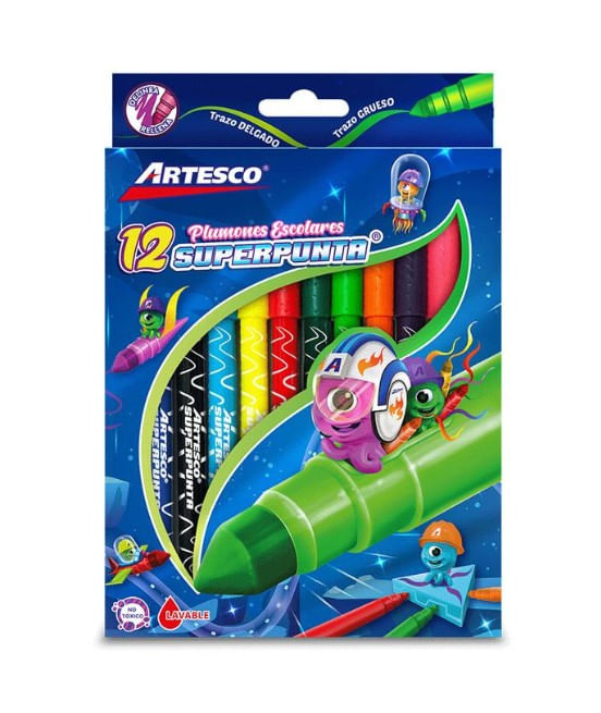PLUMON DELGADO ARTESCO SUPERPUNTA X 12 UND