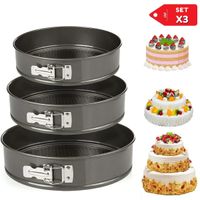 Set de Moldes Desmontables para Torta Antiadherentes 3 Pieza
