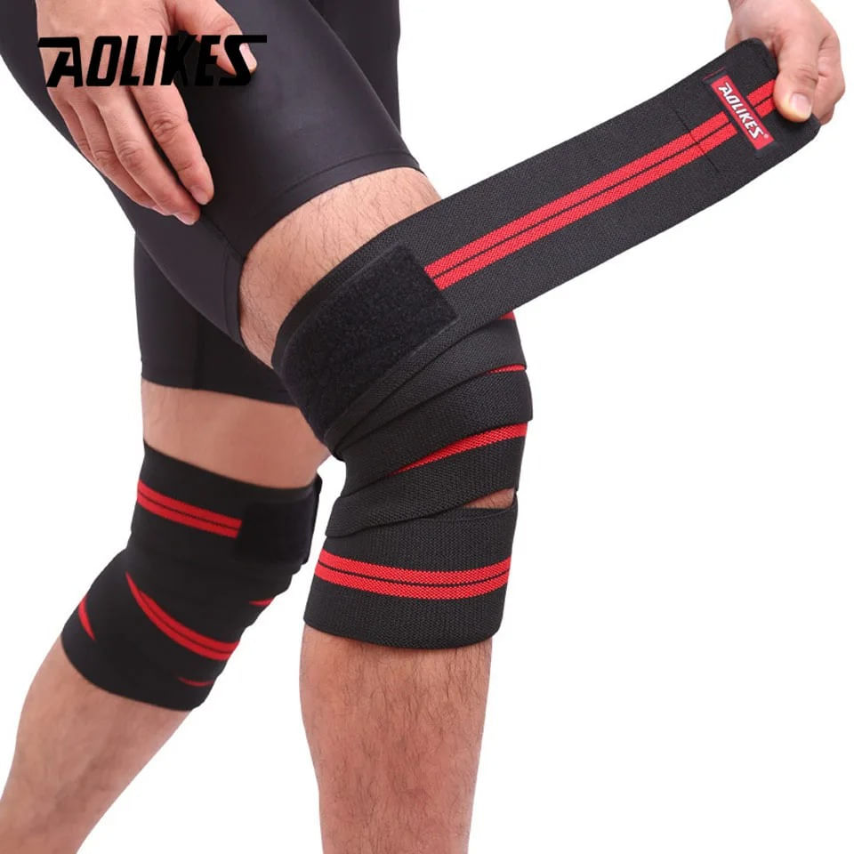 Rodilleras Deportivas AOLIKES A-7164 Vendas Compresión Rojo