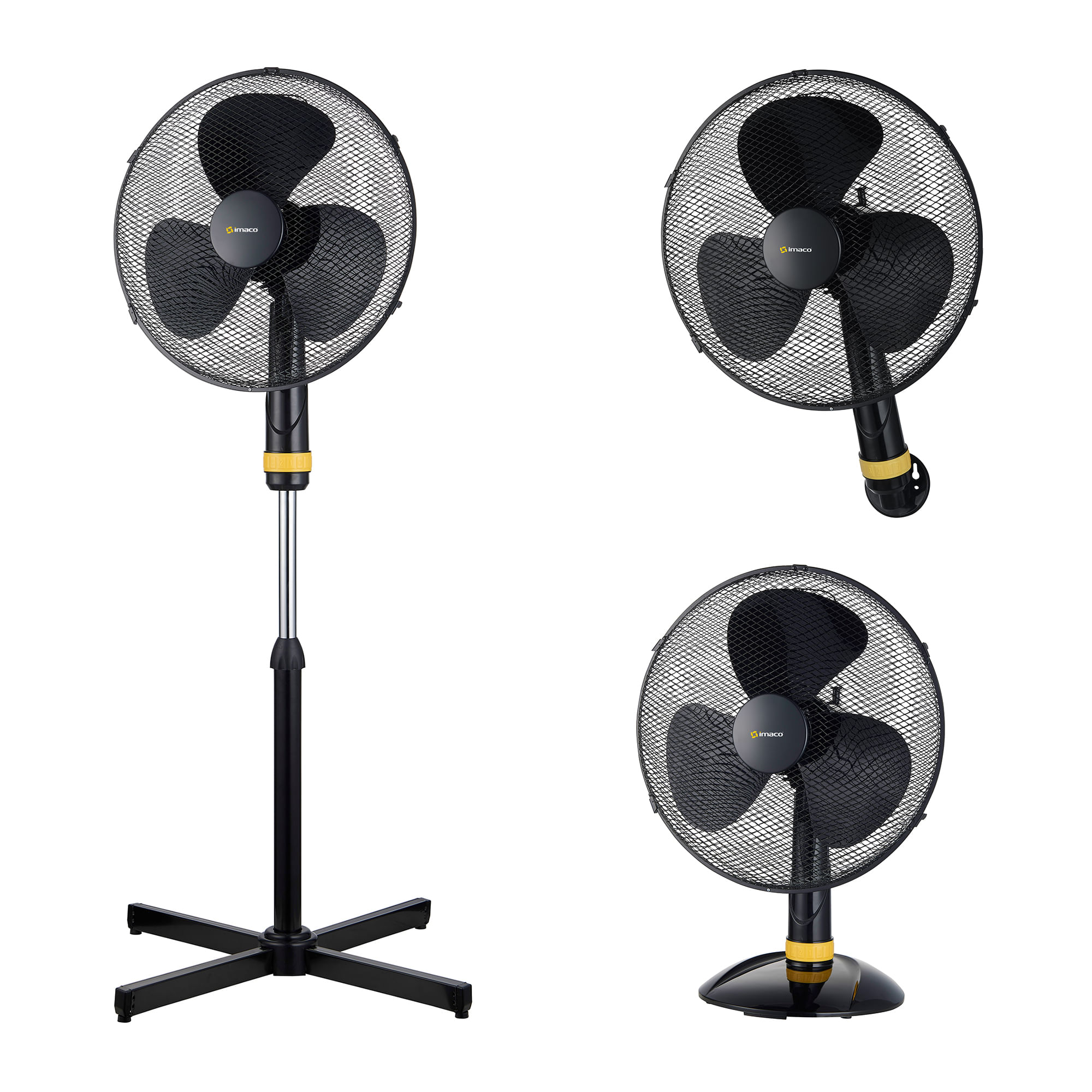 Ventilador 3 en 1 16"" pedestal/mesa/pared Imaco fsm1650