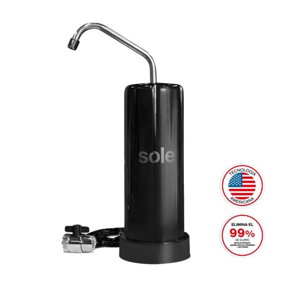 FILSOL017C - Purificador Alcalinizador S/Lav Prime Negro Sole