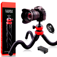 Trípode Cámaras Flexible Pulpo Adaptador Celular