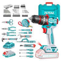 TALADRO PERCUTOR BRUSHLESS 66Nm+ Set de Herramientas con 165Pcs
