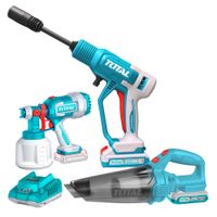 Mega Combo Hidrolavadora + Aspiradora + Pistola para pintar inalámbrica 20V TOSLI230522 total