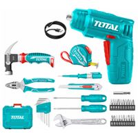 Atornillador inalámbrico 4V, maleta y 38 herramientas uso general THKTHP10386 Total